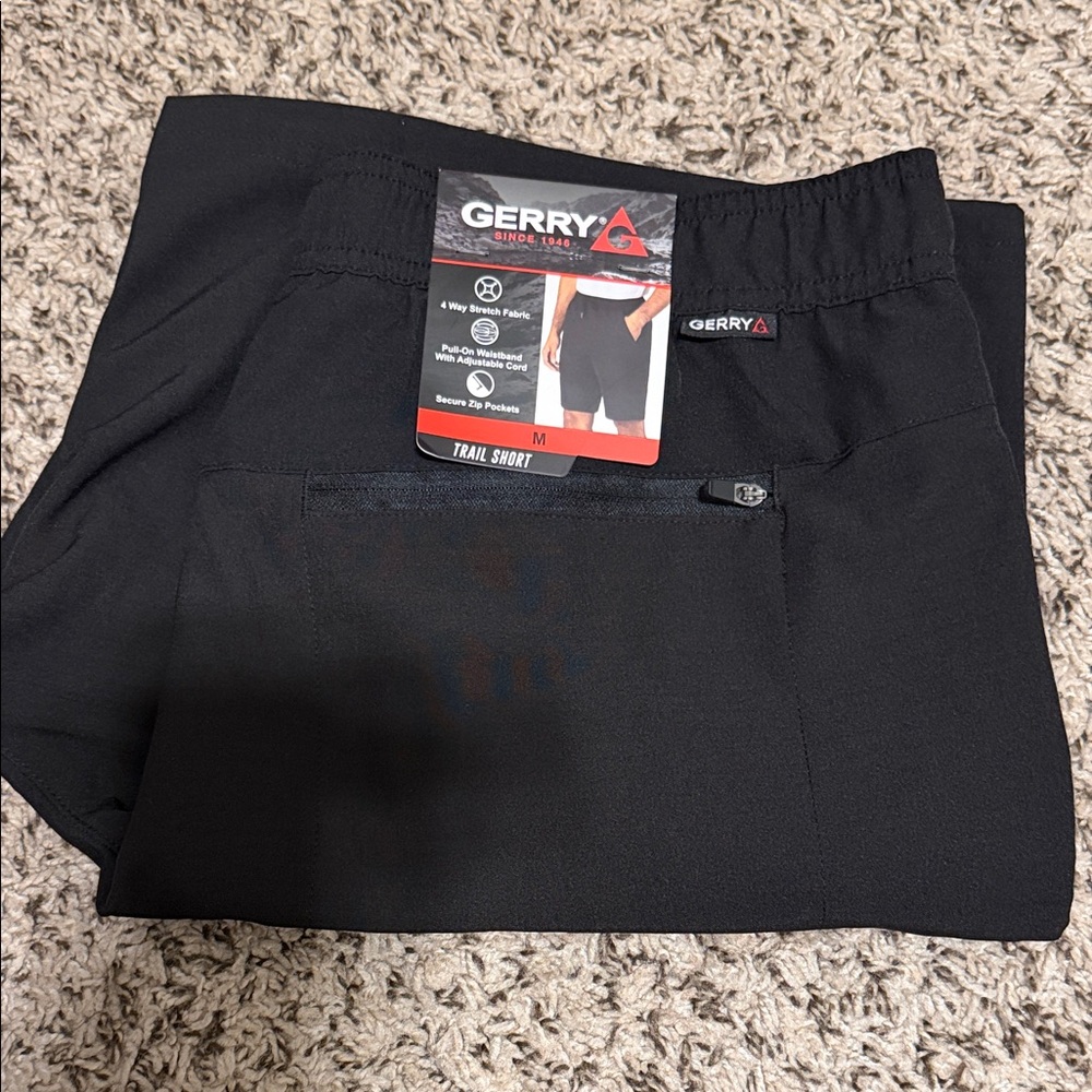 Brand new Gerry Men’s pull-on trail short-Black-M